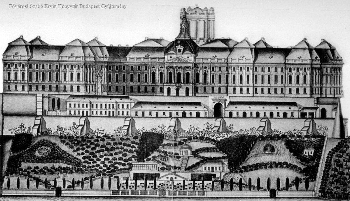 A Királyi Palota Mária Terézia uralkodása idején (Forrás: FSZEK Budapest Képarchívum) 01 királyi.jpg