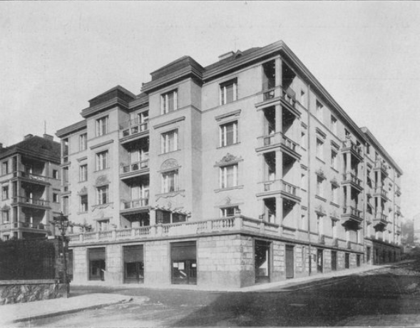 A bérházcsoport Keleti Károly, Kitaibel Pál utcai sarkán lévő tömbje (Forrás: Fortepan, képszám: 663927) Screenshot 2025-06-04 21.20.49.png
