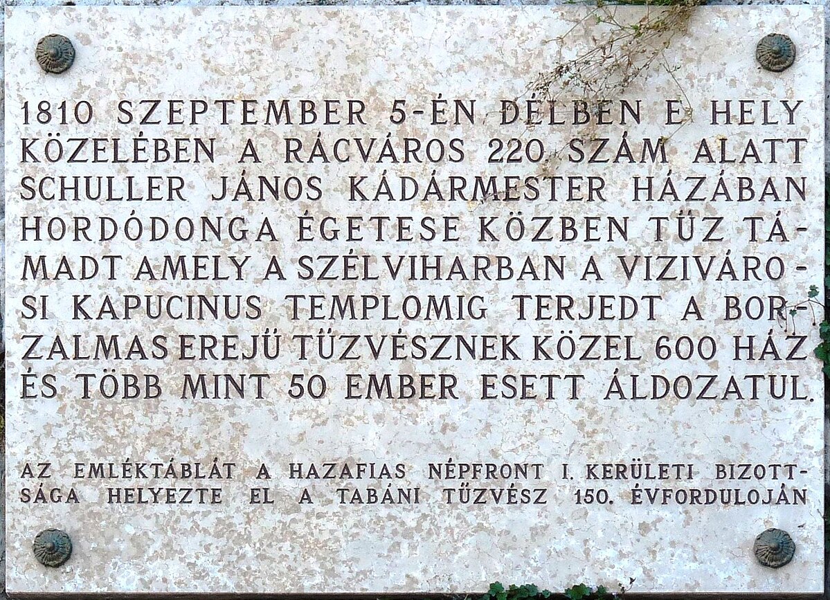Tab Fel A kilencven éve lebontott Tabánra emlékezünk – Nem épült fel a helyére ...