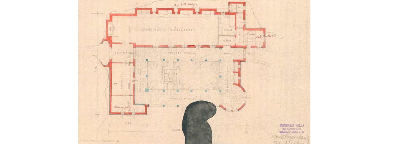 A kolostor földszinti alaprajza (Forrás: Budapest Főváros Levéltára, jelzet: XV.17.d.329 - 5413/6)