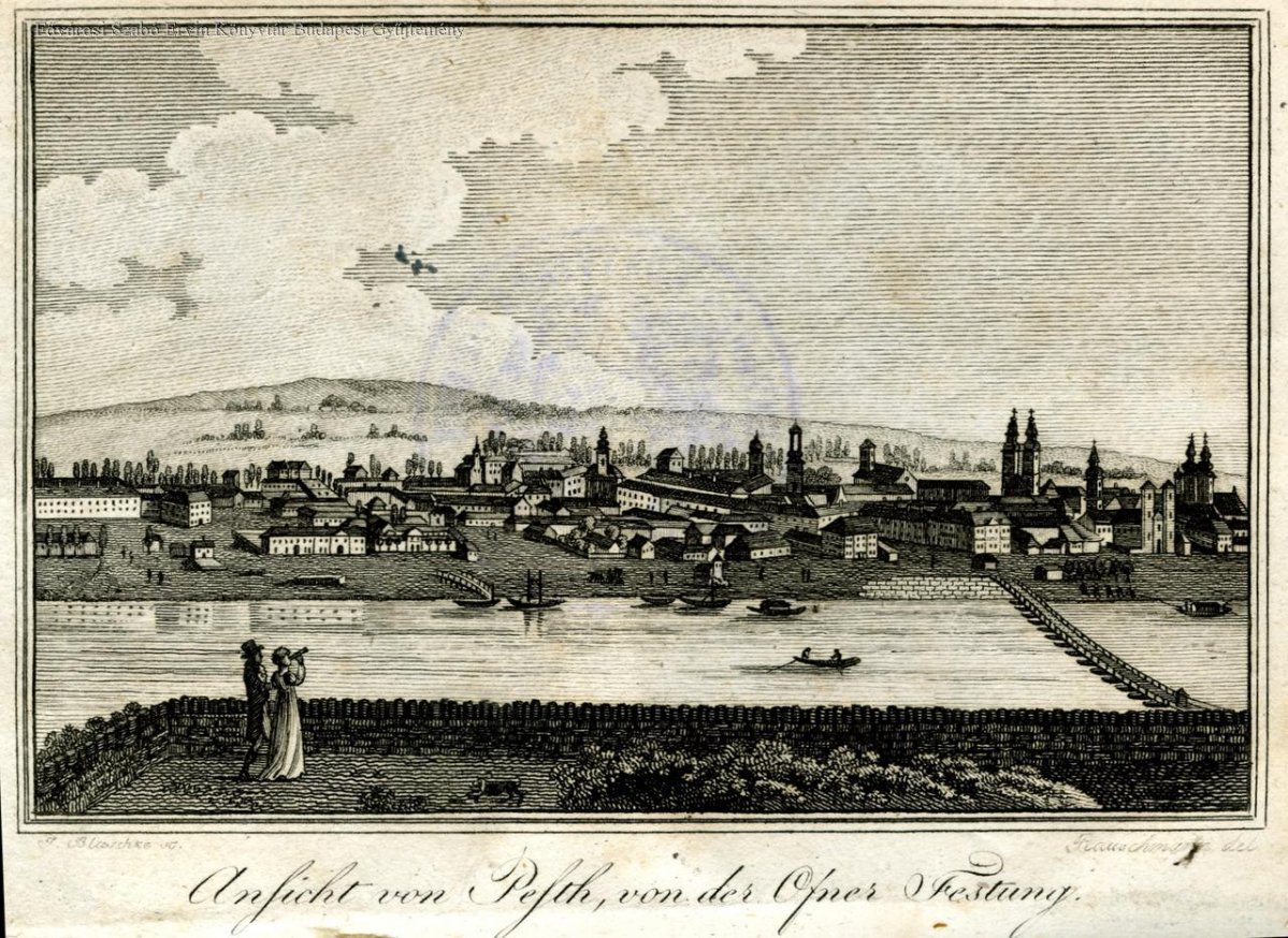 Pest látképe 1809-ben (Forrás: FSZEK Budapest Gyűjtemény) e1d87aaa-17a8-4027-a5db-3e1ca59cc3d6.jpg