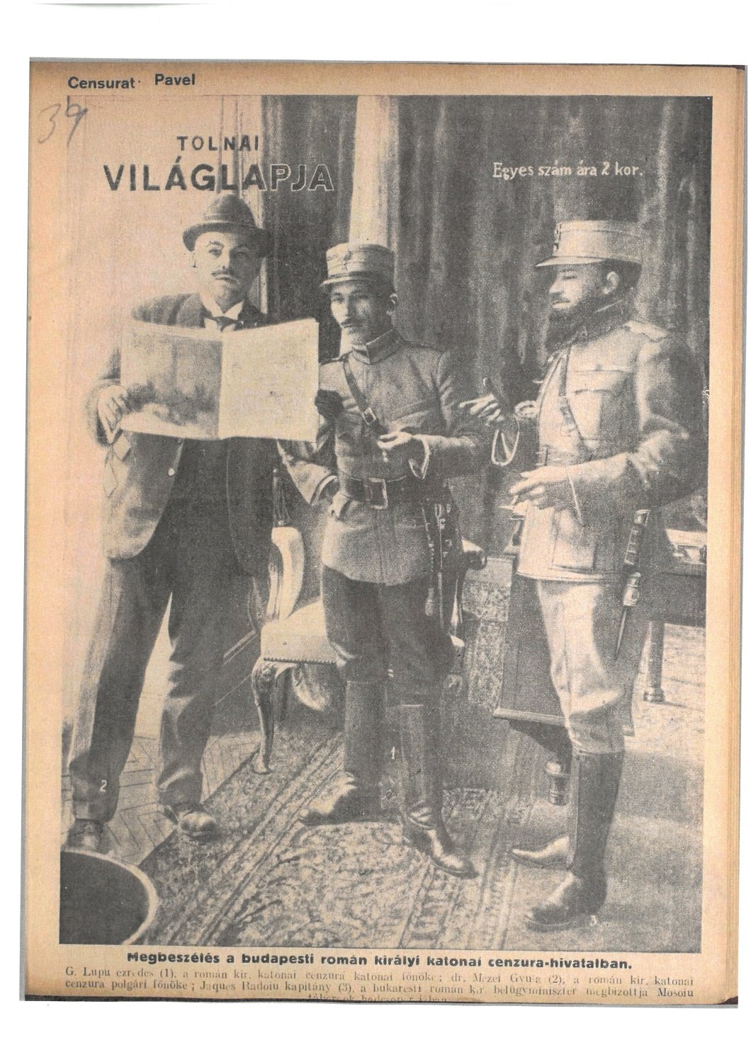A budapesti román cenzori hivatal irányítói (Tolnai Világlapja, 1919. november 15.) románok-9.jpg