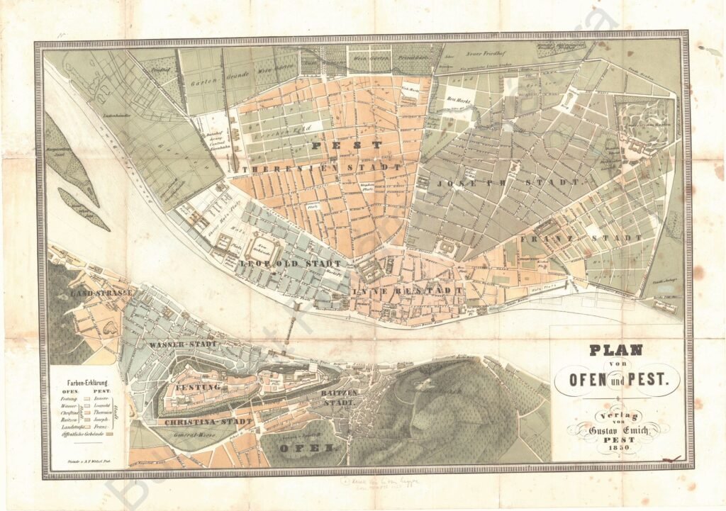 Pest és Buda 1850-ben (Forrás: (Hungaricana, BFL XV.16.d.241/21) 04_HU_BFL_XV_16_d_241_021_eredmeny-1024x721.jpg