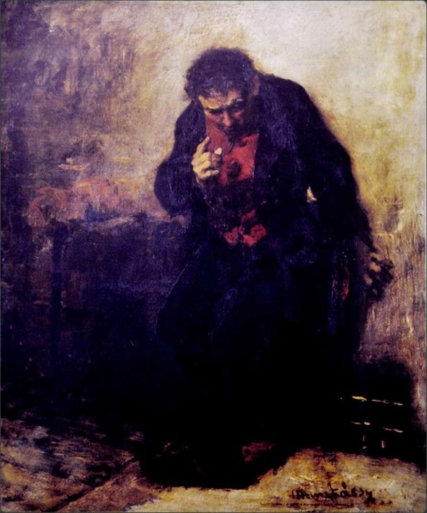 És mégis mozog a föld című festménye (Forrás: Wikipédia) Munkácsy_Mihály_-_1868_-_És_mégis_mozog_a_föld.jpg