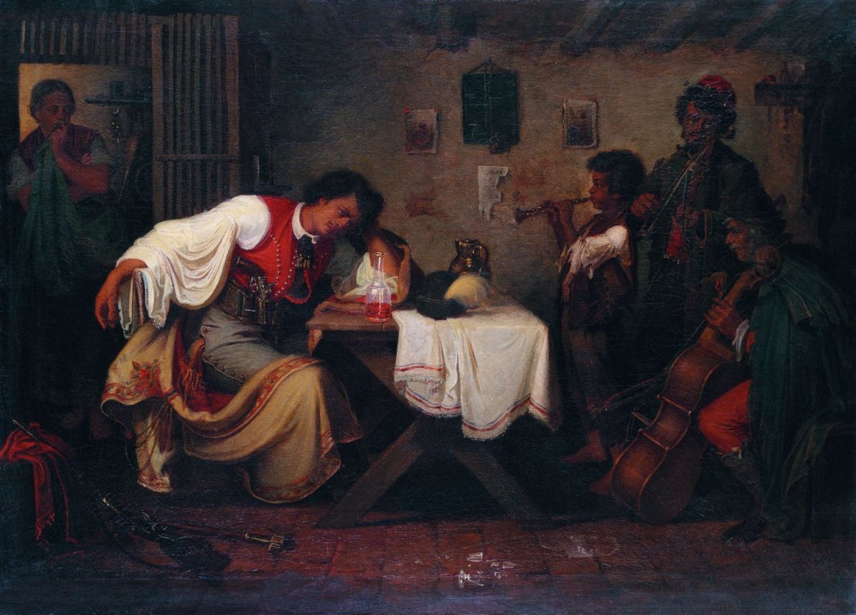 Búsuló betyár című festménye (Forrás: Wikipédia) Munkácsy_Búsuló_betyár.jpg