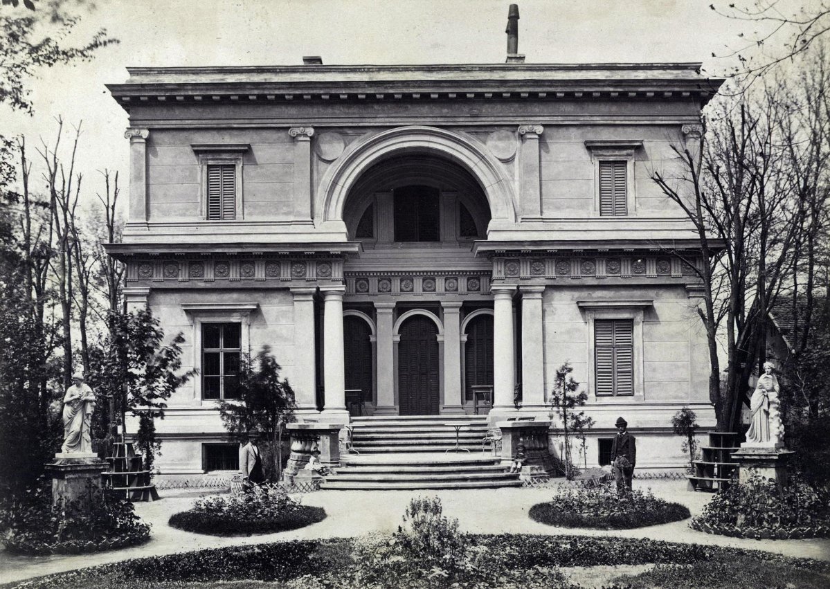 A Városligeti fasor 12. szám alatti villát 1901-ben vásárolta meg Ráth György és felesége (Forrás: Fortepan/Budapest Főváros Levéltára. Levéltári jelzet: HU.BFL.XV.19.d.1.05.133) 04 ráth villa.jpg