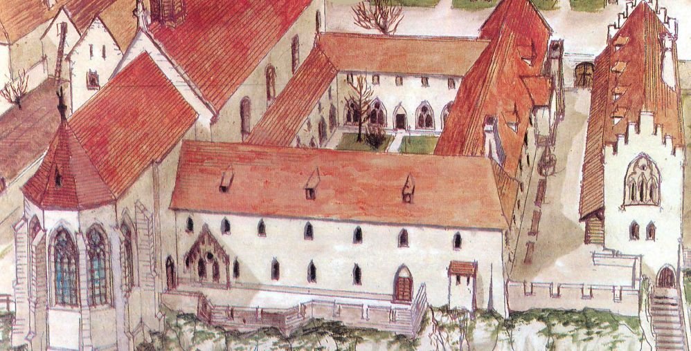 A középkori budai domonkos kolostor Sedlmayr János rekonstrukciós rajzán (Forrás: Domonkos Rendtörténeti Gyűjtemény, dominicana.hu) thumb_4985_news_big.jpg