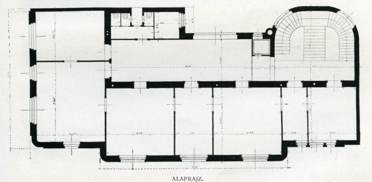 A Salgótarjáni Kőszénbánya Rt. székházának alaprajza (Forrás: Magyar Építőművészet, 1907. 11. szám) 03 alaprajz.jpg