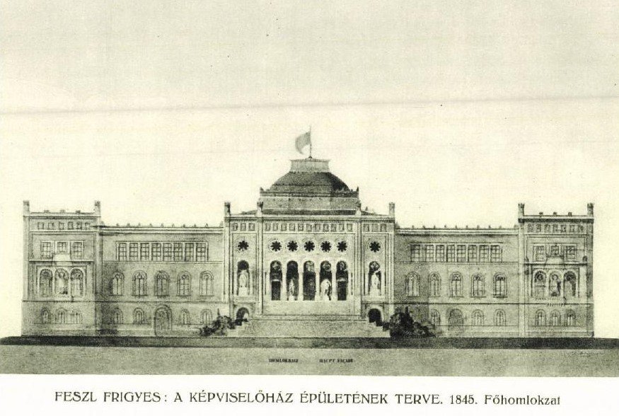 Feszl Frigyes Országház-terve (Forrás: Magyar Művészet, 1925/1., 329. old.) D_1844_MagyarMuveszet_1925__pages343-343.jpg