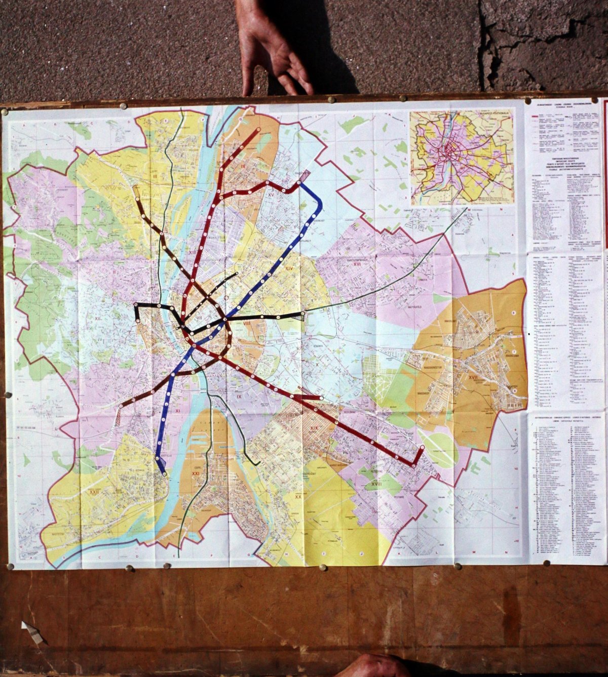 A távlati tervezett metróhálózat =Fotó: Fortepan/Uvaterv) fortepan_99235.jpg