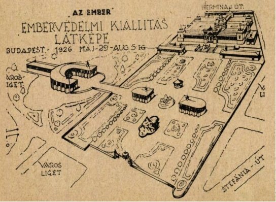 Az Embervédelmi Kiálíltás látképe Embervédelmi Kiállítás_Városliget_1926_látkép_Színházi Élet.jpg